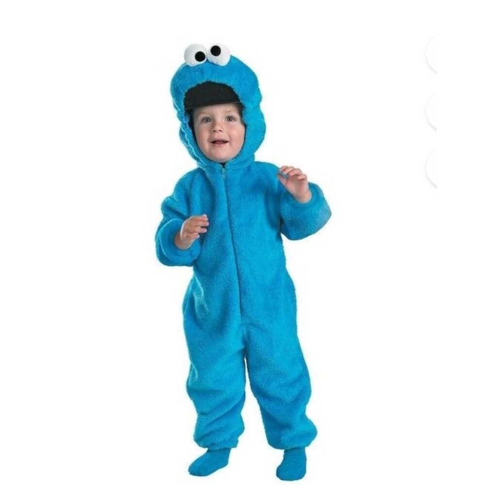 Deluxe Sesame Street Cookie Monster Jumpsuit Costume - Size 2T GUC